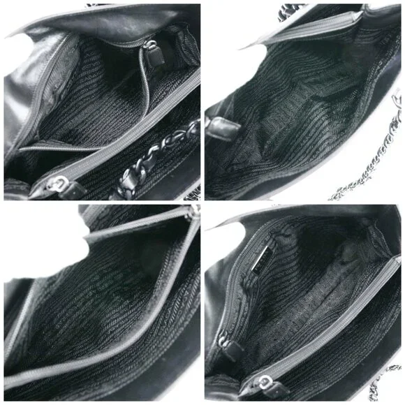 Prada Classic Nappa Chain/Leather Woven Strap Bag - Picture 13 of 16